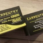 Tarjetas visita Carpentry